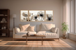 Wallity Huhu305 Cuadro Decorativo de 3 Piezas Multicolor